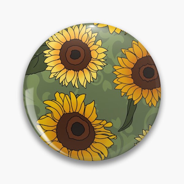 Item preview, Sunflower Pattern Green and Yellow Floral Summer designed and sold by luckysprout.