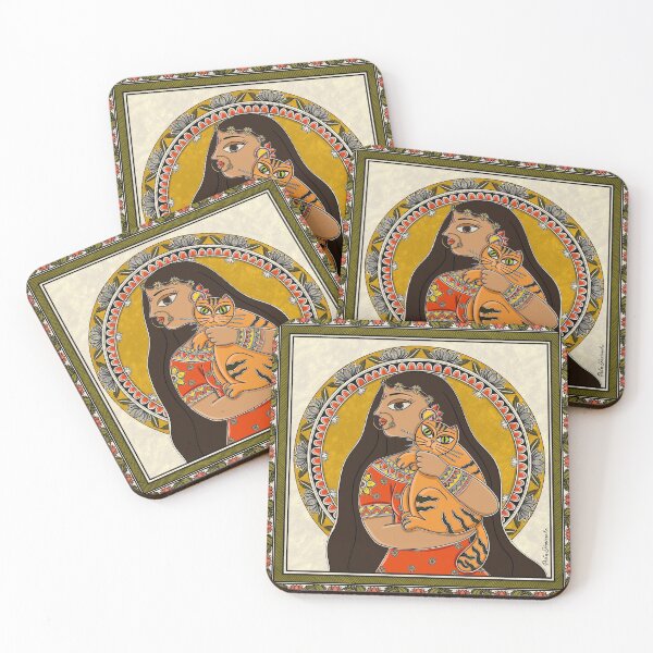 Item preview, The Queen of Tigers Madhubani painting designed and sold by Prita-D.