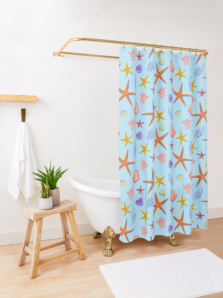 Alternate view of Sea Treasure Shower Curtain
