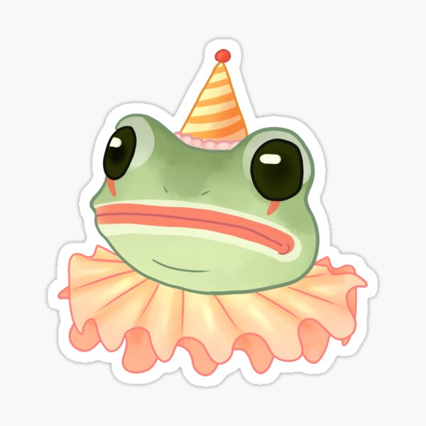Clown Frog Sticker