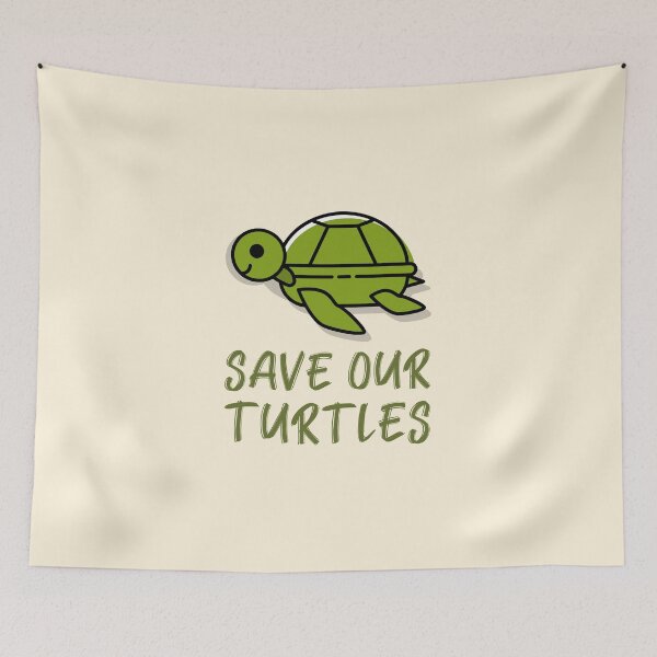 Item preview, Save Our Turtles Green Turtle designed and sold by Telle Garcia.