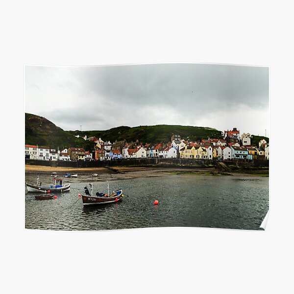 Boats in Staithes Poster