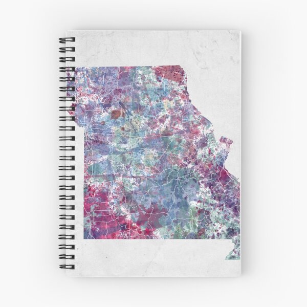 Item preview, missouri map cold colors designed and sold by MapMapMaps.