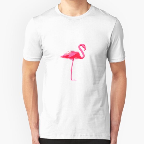 Pink Flamingo 03 Slim Fit T-Shirt