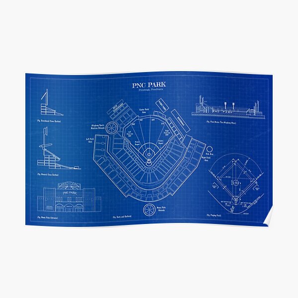 Pittsburgh Pirates PNC Park, MLB Stadium Map, Ballpark Map, Baseball  Stadium Map, Gift for Him, Stadium Seating Chart, Man Cave