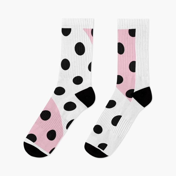 Item preview, lunares blancos abstractos rosa y negro designed and sold by aquinavortex.