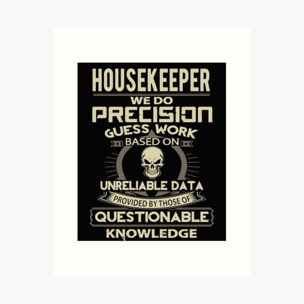 housekeeping knowledge Art Print