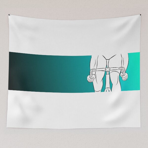 Item preview, Crit Cyclist Front Line Art Turquoise Gradient designed and sold by RabeDesigns.