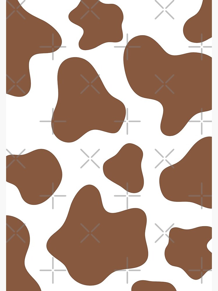 Download Aesthetic Brown Cow Print Wallpaper