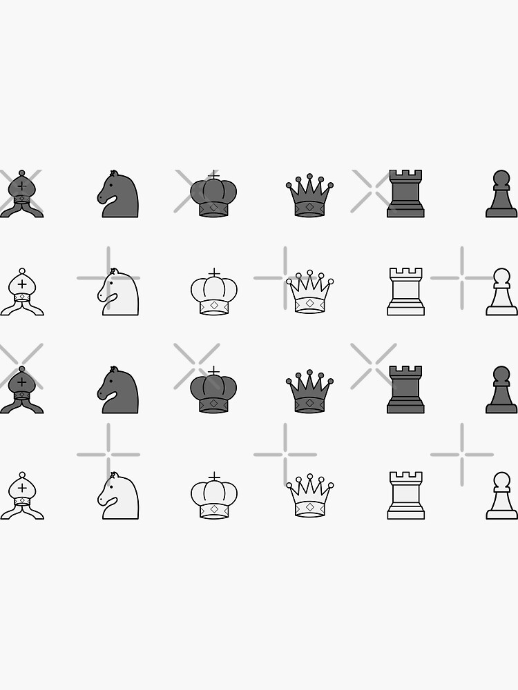 Chess Pieces Pattern by Emeradia