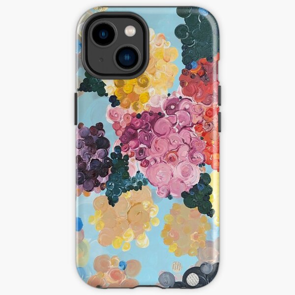 Surfacing, Bubbles, Rainbow, Flower Art, Abstract iPhone Tough Case
