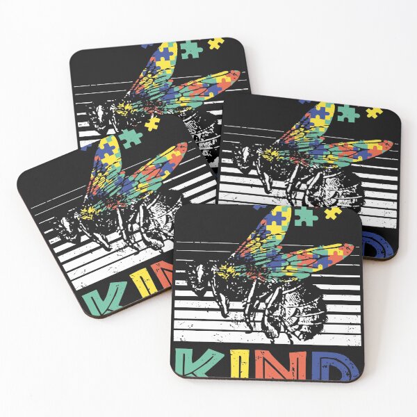 Item preview, Bee Kind Beautiful Autism Awareness Gift gift design Puzzle print designed and sold by Lisbob.