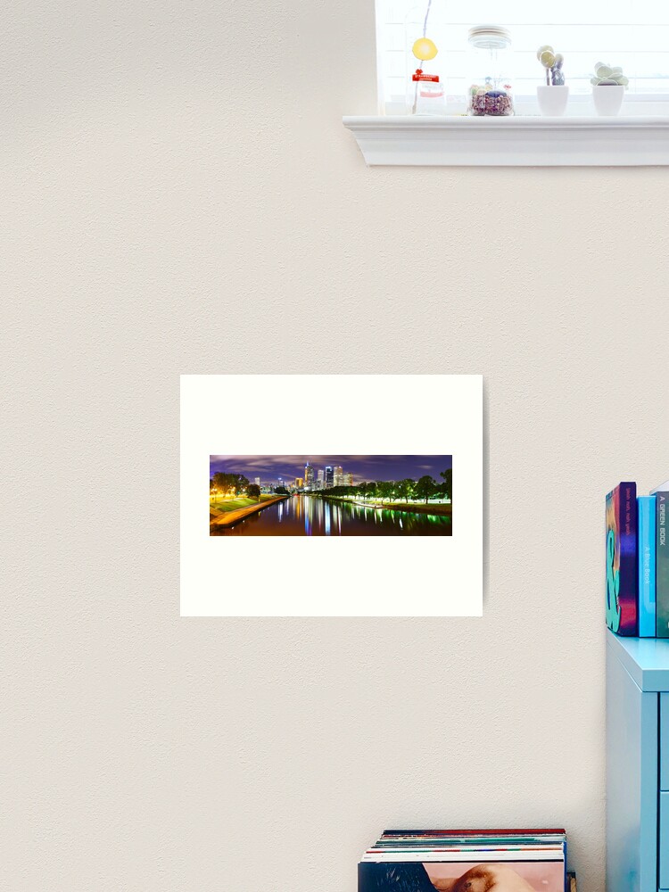 Thumbnail 2 of 3, Art Print, Yarra River by Night, Melbourne, Victoria, Australia designed and sold by Chockstone.