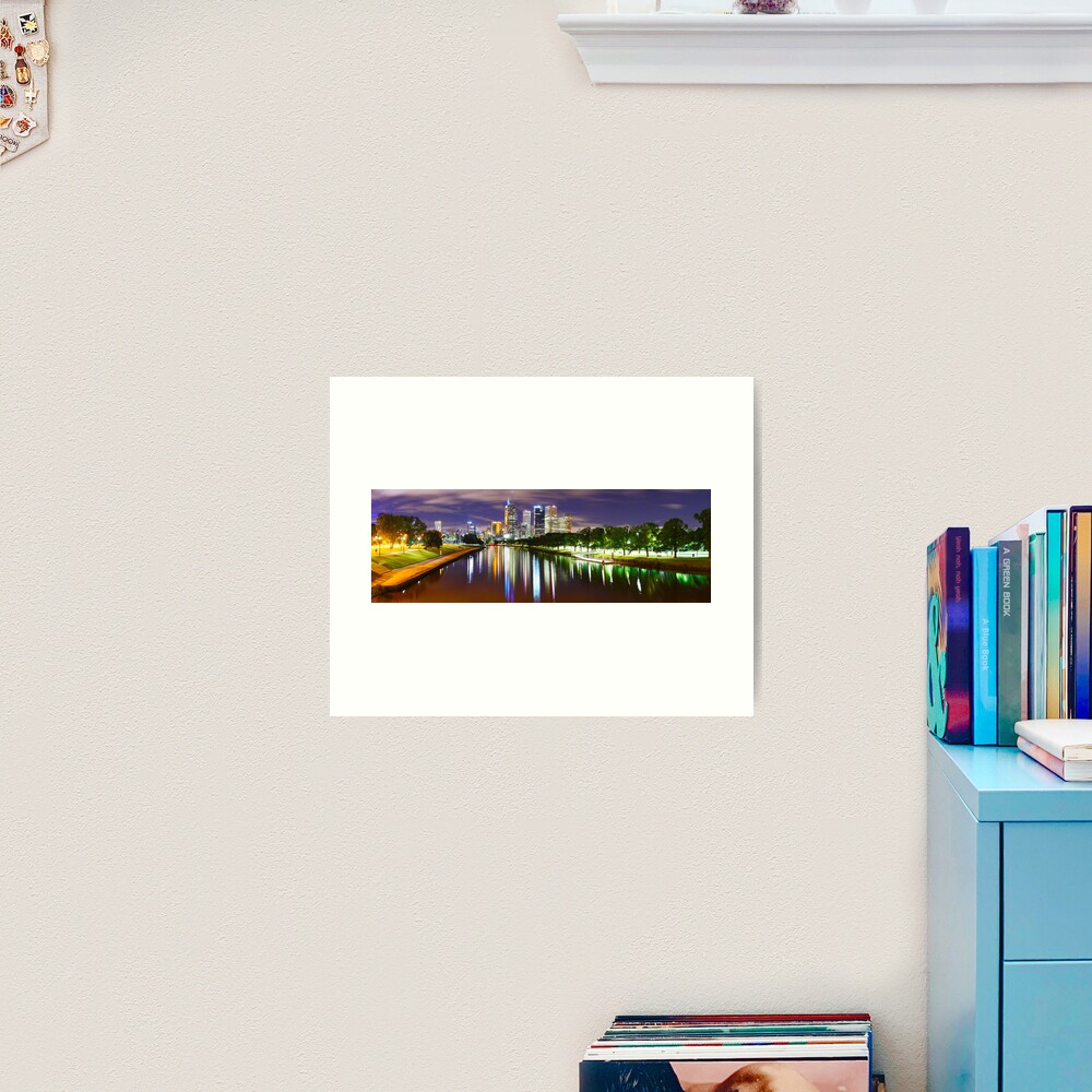 Yarra River by Night, Melbourne, Victoria, Australia Art Print