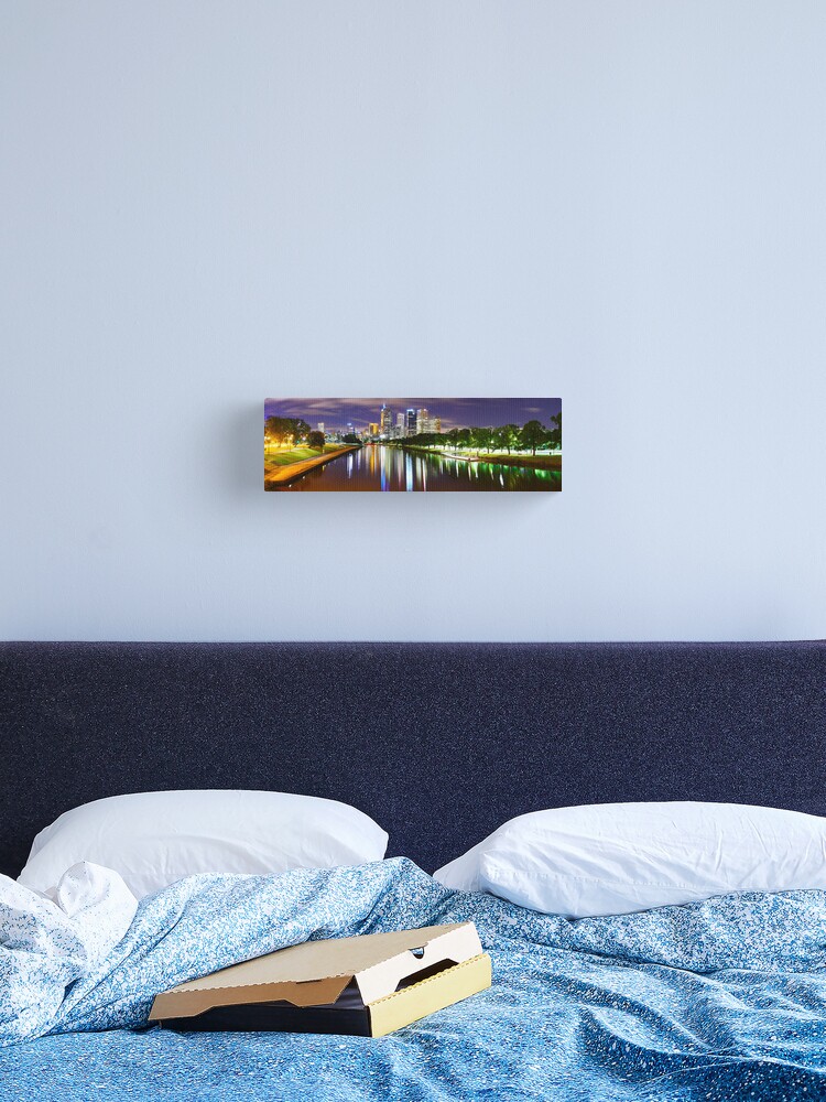 Thumbnail 2 of 3, Canvas Print, Yarra River by Night, Melbourne, Victoria, Australia designed and sold by Chockstone.
