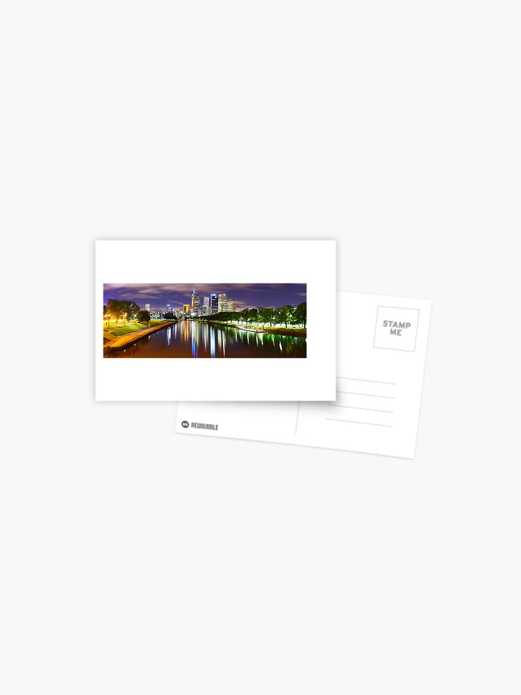 Thumbnail 1 of 2, Postcard, Yarra River by Night, Melbourne, Victoria, Australia designed and sold by Chockstone.