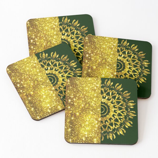 Item preview, Golden Shimmery Mandala (Green) designed and sold by Dipwins-20.