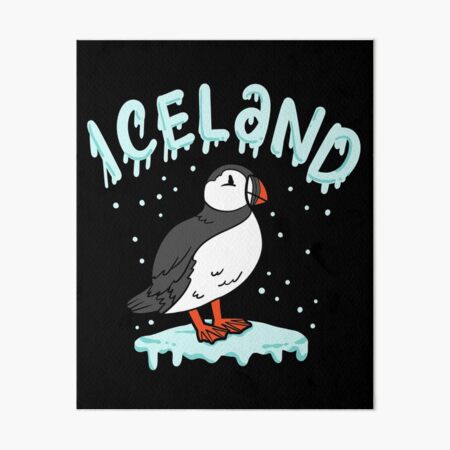 Handdrawn Puffin Pillow Case Iceland Souvenir Icelandic -  in