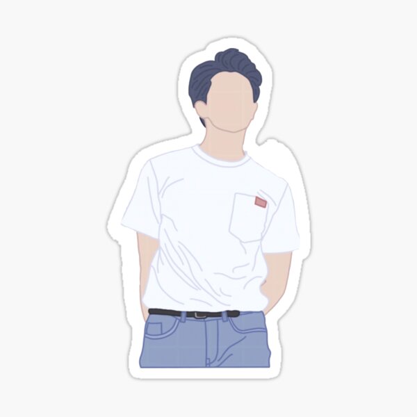 Namjoon Kawaii Stickers Redbubble - siplean supreme box logo crewneck pink roblox