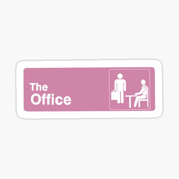 Pink Dunder Mifflin Logo Sticker for Sale by emeliaa1