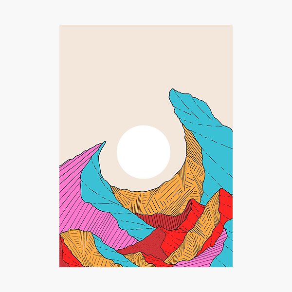 Item preview, The curved mountain peaks designed and sold by Swadeillustrations.