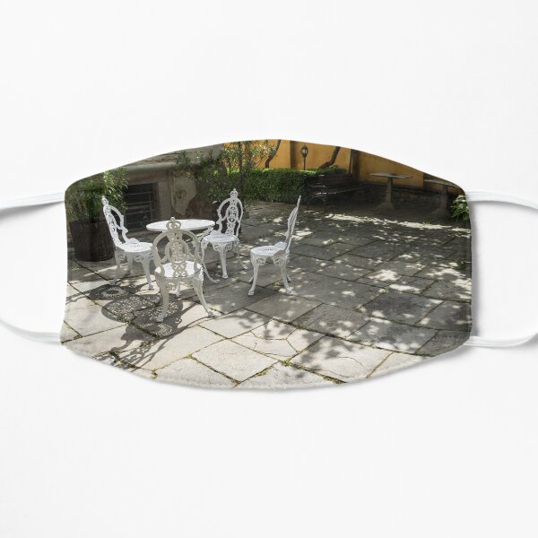 Sun Dappled Invitation - Ubercharming Courtyard with Elegant Cast Iron Furniture Mask