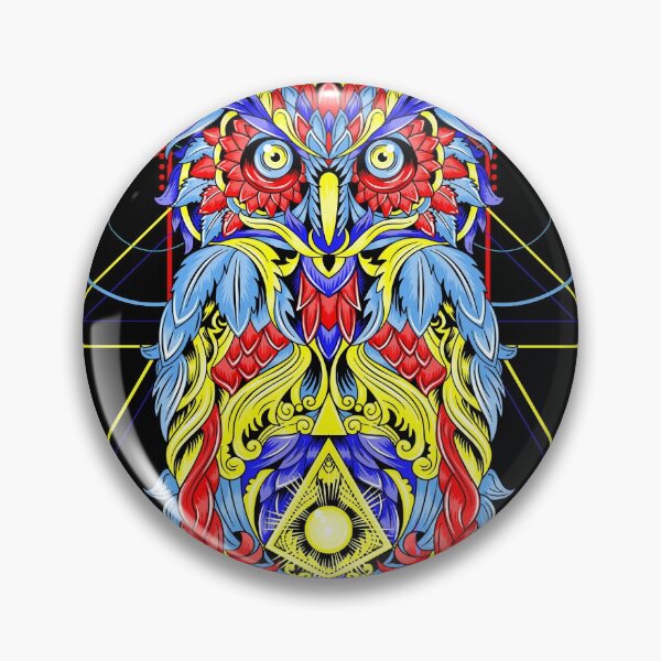 Item preview, Geometric Blue Owl designed and sold by VibrantGifts.