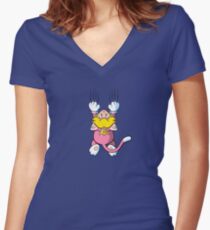 Hang in there Princess Women's Fitted V-Neck T-Shirt