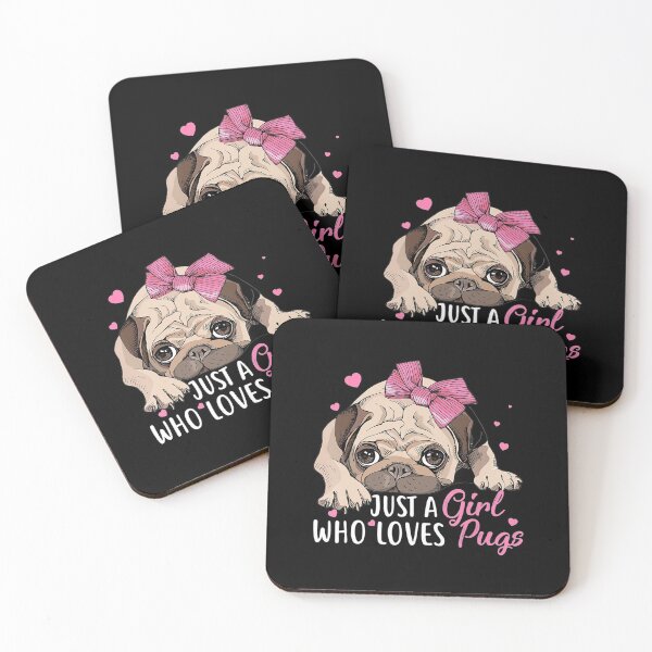 Item preview, Just A Girl Who Loves Pugs Funny Pug Dog Mom Dad Pet Lover designed and sold by ManishDayal.