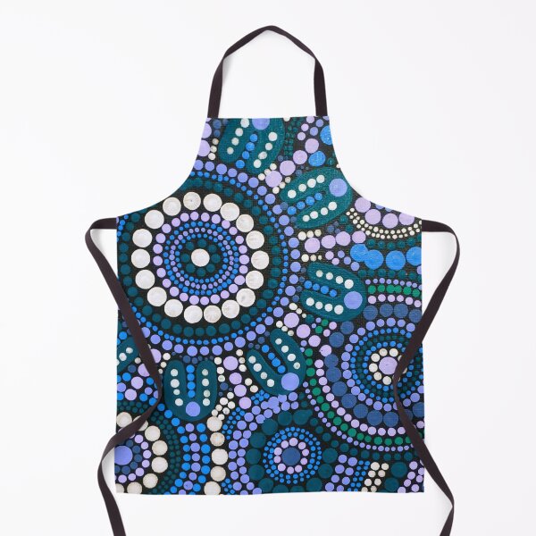 Item preview, Aboriginal Art Blue Pattern Family Gathering designed and sold by GhostGumDesigns.