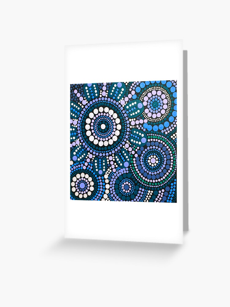 Australian Aboriginal Art Dot Painting Mandala Pink and Blue Art Board  Print for Sale by GhostGumDesigns