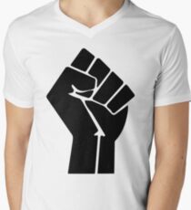 Raised Fist / Black Power Symbol Men's V-Neck T-Shirt