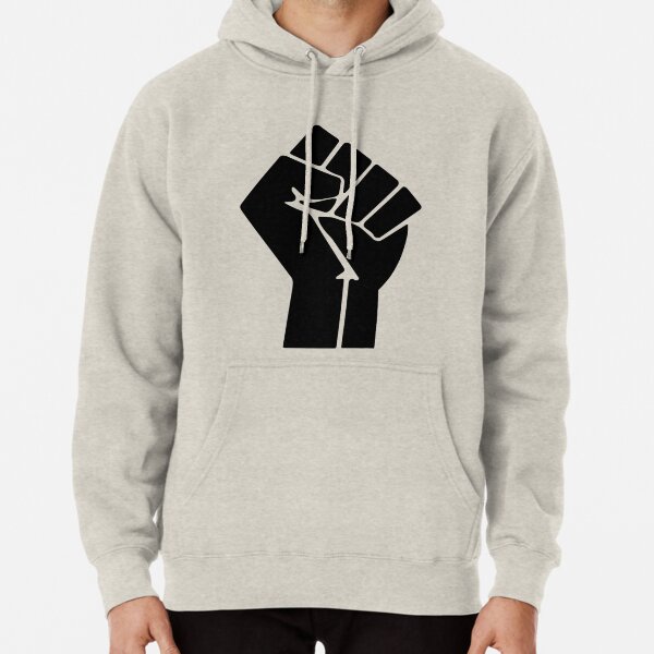 Raised Fist Black Power Symbol Pullover Hoodie