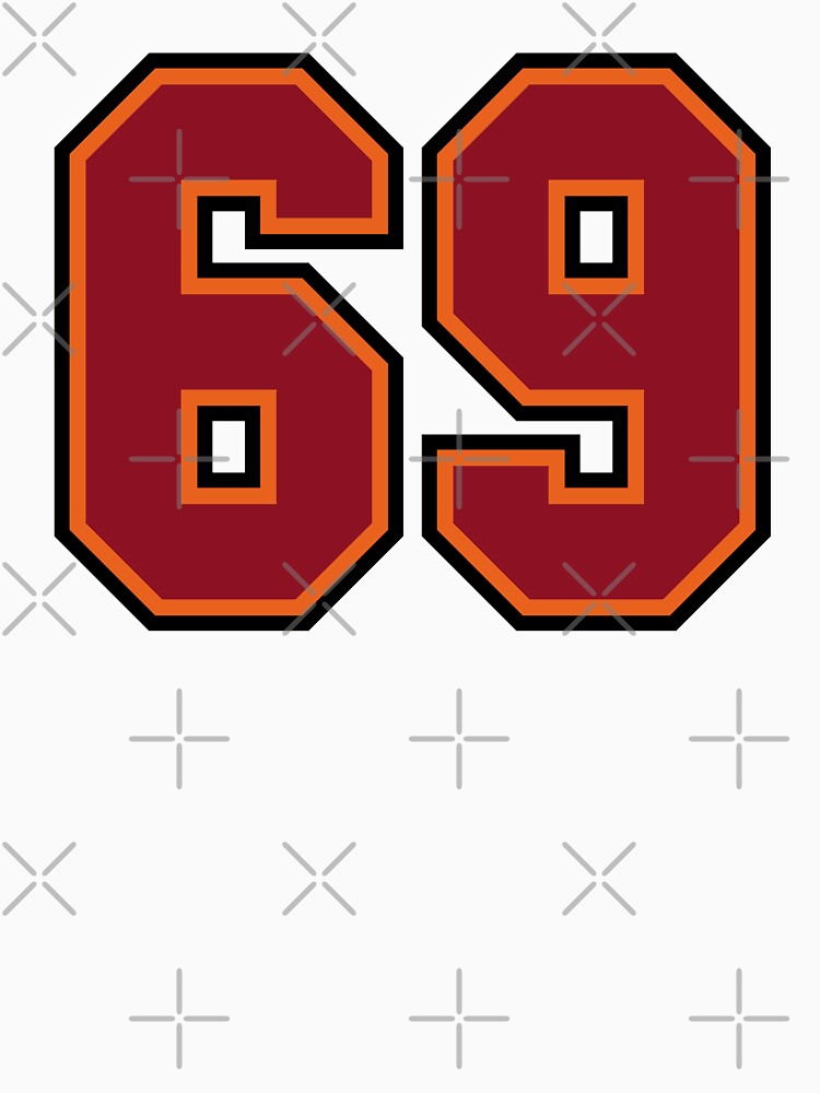 Sports Number 69 Jersey Sixty NineOrange Essential T-Shirt for