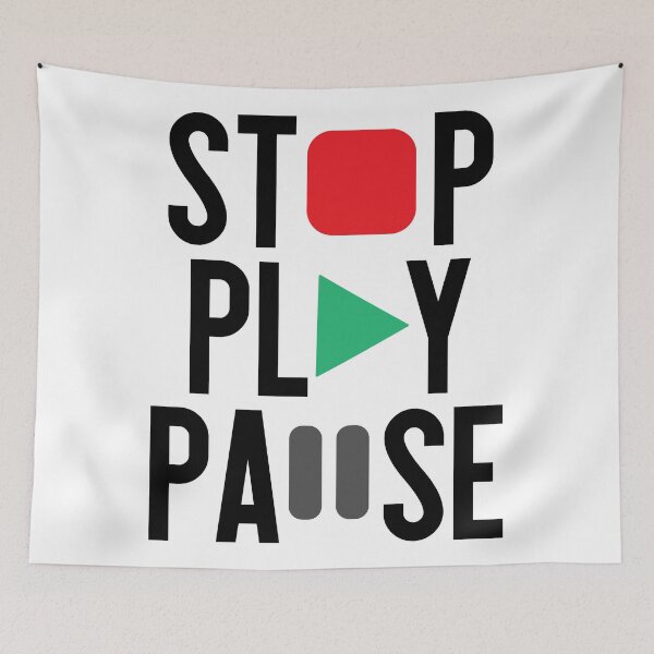 Item preview, Stop Play Pause designed and sold by shirtart shop.