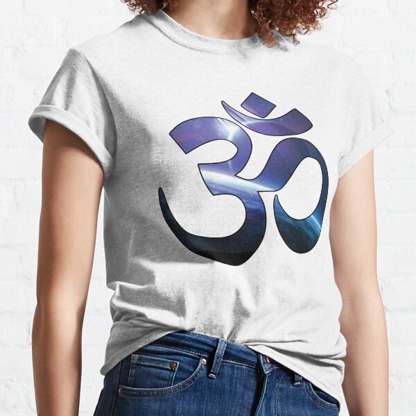 Om with Outer Space Theme Classic T-Shirt