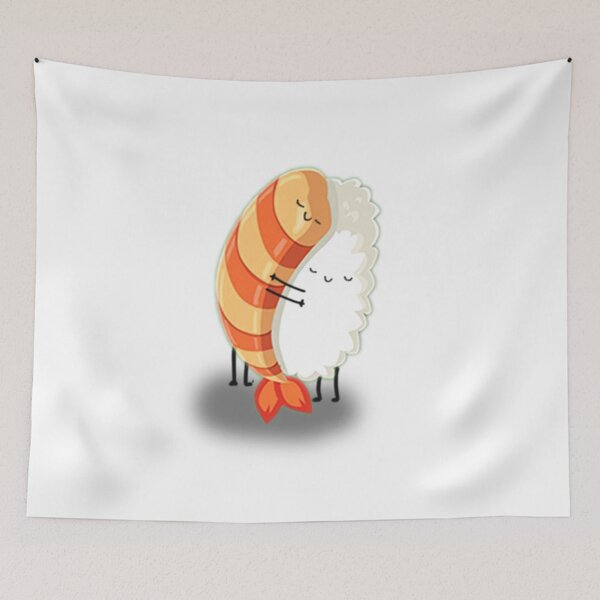 Item preview, Salmon sushi hugs funny  t-shirt designed and sold by TopDesignArt.