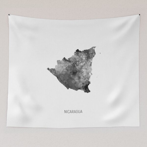 Item preview, Nicaragua Watercolor Map designed and sold by ArtPrints.