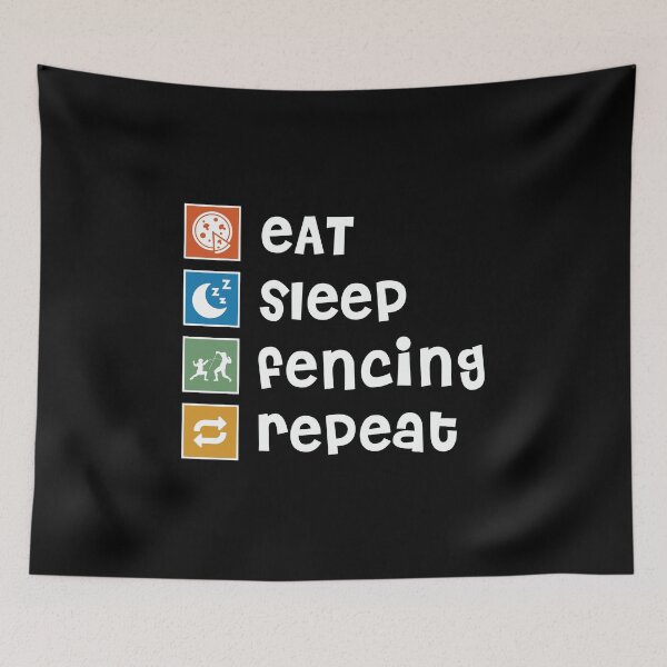 Item preview, Fencing. Eat. Sleep. Repeat designed and sold by orlumbuspirate.