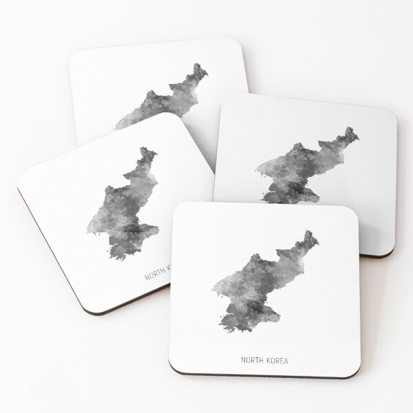 Item preview, North Korea Watercolor Map designed and sold by ArtPrints.