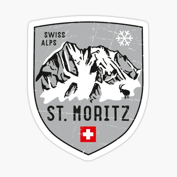 St. Moritz Schweiz Wappen Sticker