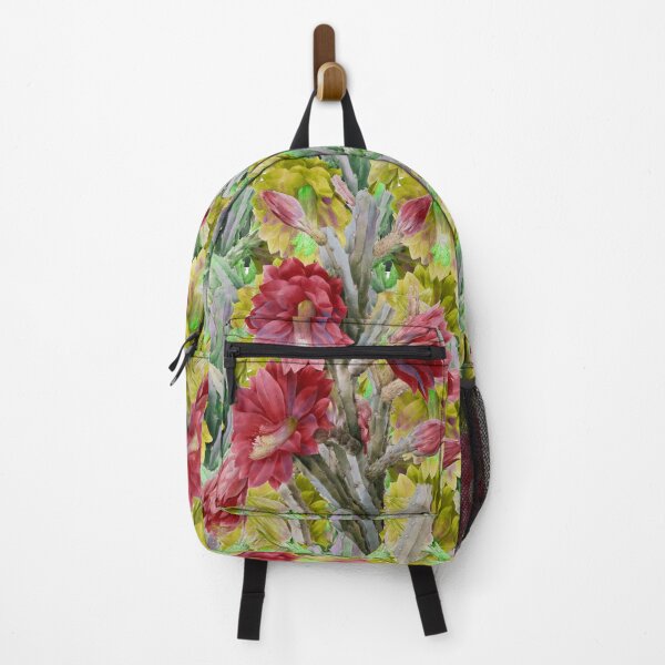 Item preview, FLOWERING CACTUS WITH RED PINK YELLOW FLOWERS designed and sold by BulganLumini.