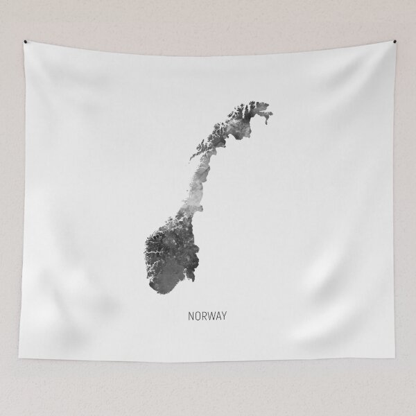 Item preview, Norway Watercolor Map designed and sold by ArtPrints.