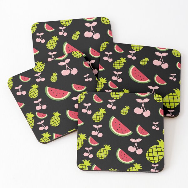 Item preview,  Fruits Black Pattern designed and sold by Farage Art.