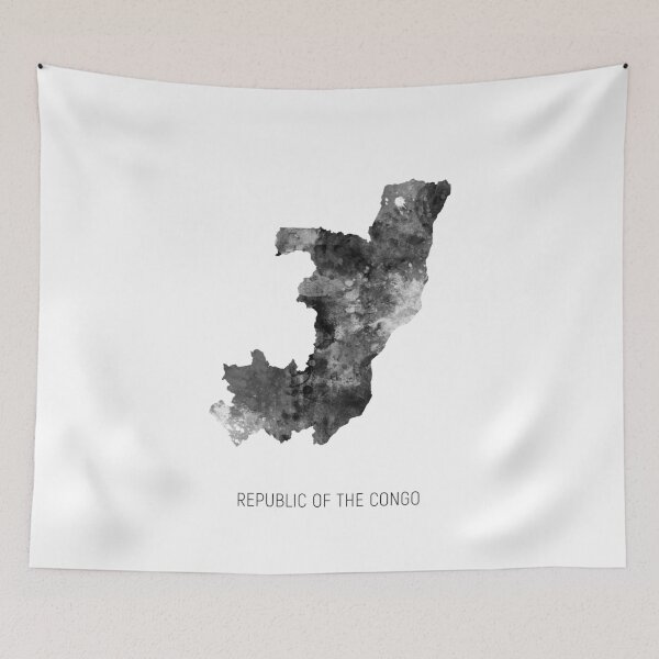 Item preview, Republic of the Congo Watercolor Map designed and sold by ArtPrints.