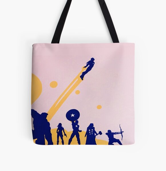 Avengers Silhouettes All Over Print Tote Bag