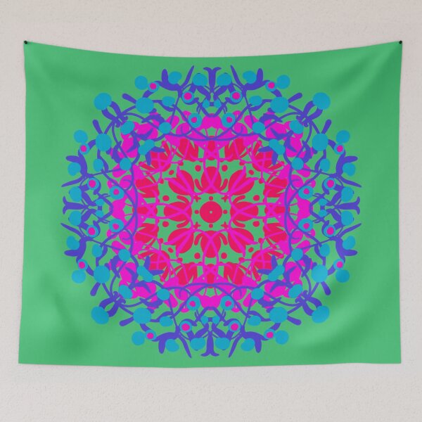 Item preview, Bright green wreath designed and sold by TheBWGalerie.