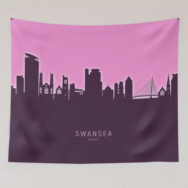 Item preview, Swansea Wales Skyline designed and sold by ArtPrints.