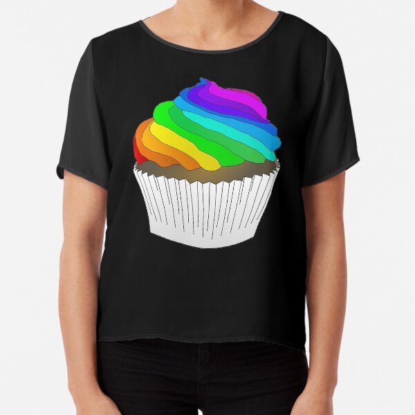 Rainbow cupcake Chiffon Top