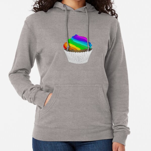 Rainbow cupcake Lightweight Hoodie